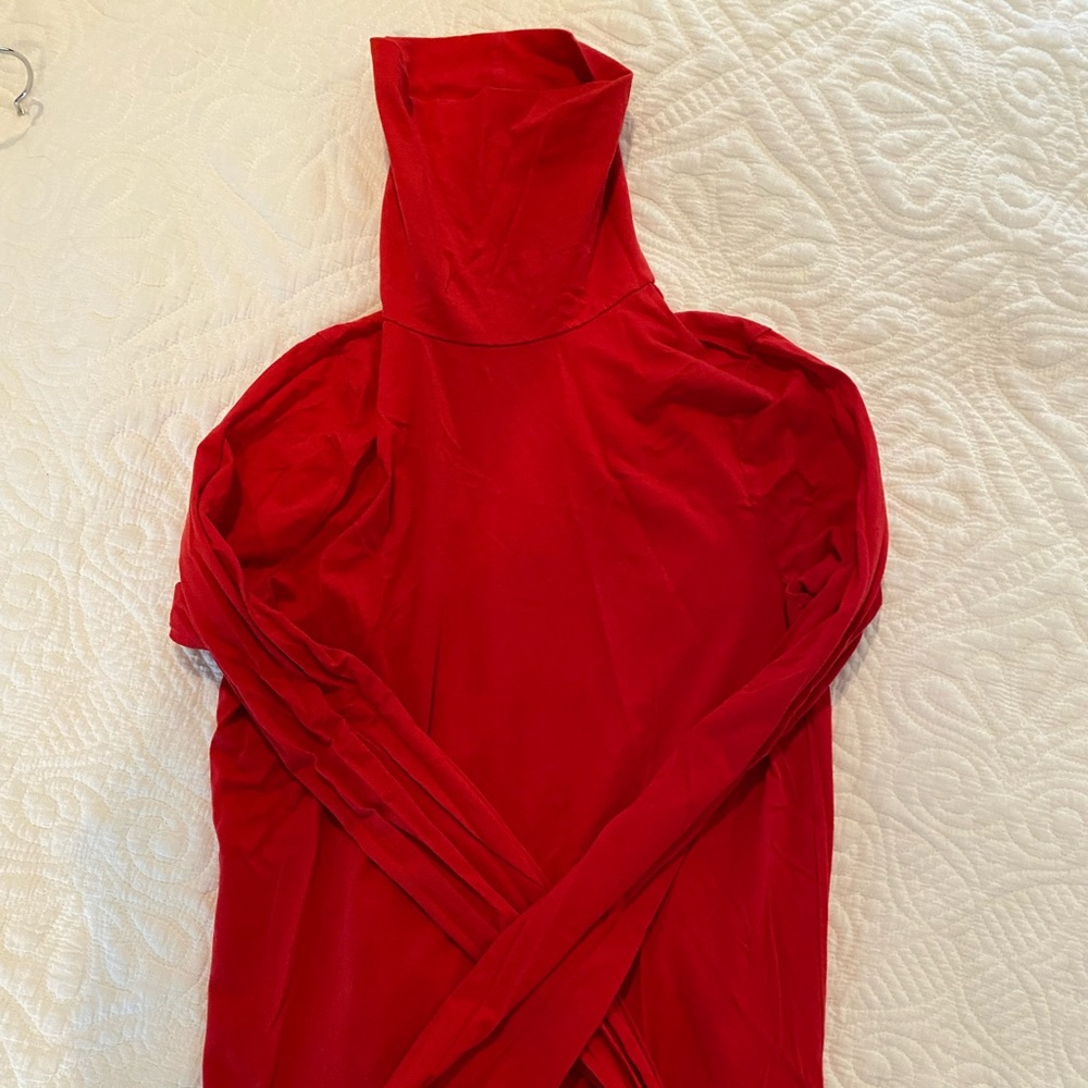 Jcrew red tshirt turtleneck size small